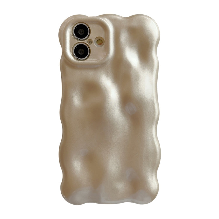 For iPhone 16 Wave Bubbles TPU Phone Case(Champagne Gold) - iPhone 16 Cases by buy2fix | Online Shopping UK | buy2fix