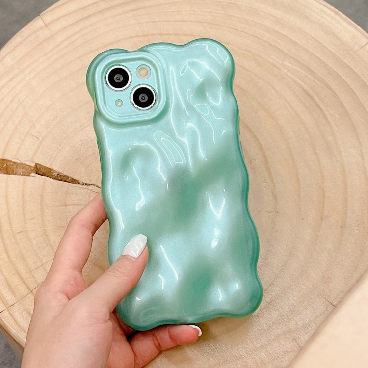 For iPhone 16 Wave Bubbles TPU Phone Case(Pearlescent Green) - iPhone 16 Cases by buy2fix | Online Shopping UK | buy2fix