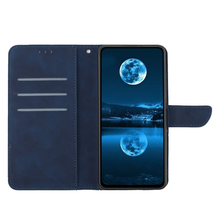 For Google Pixel 9 Pro Stitching Embossed Leather Phone Case(Blue) - Google Cases by buy2fix | Online Shopping UK | buy2fix