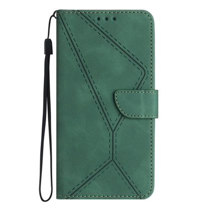 For Samsung Galaxy S23 FE 5G Stitching Embossed Leather Phone Case(Green) - Galaxy S23 FE 5G Cases by buy2fix | Online Shopping UK | buy2fix