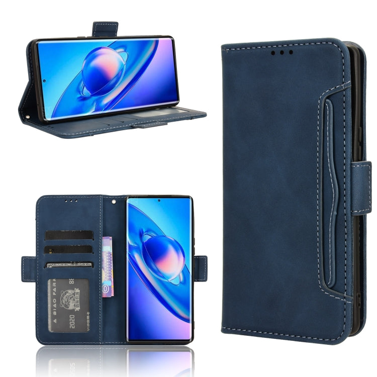 For Blackview A200 Pro Skin Feel Calf Texture Card Slots Leather Phone Case(Blue) - More Brand by buy2fix | Online Shopping UK | buy2fix