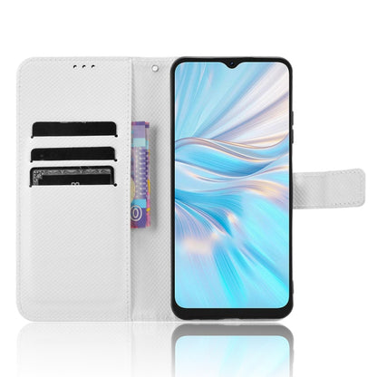 For Blackview Oscal C70 Diamond Texture Leather Phone Case(White) - More Brand by buy2fix | Online Shopping UK | buy2fix