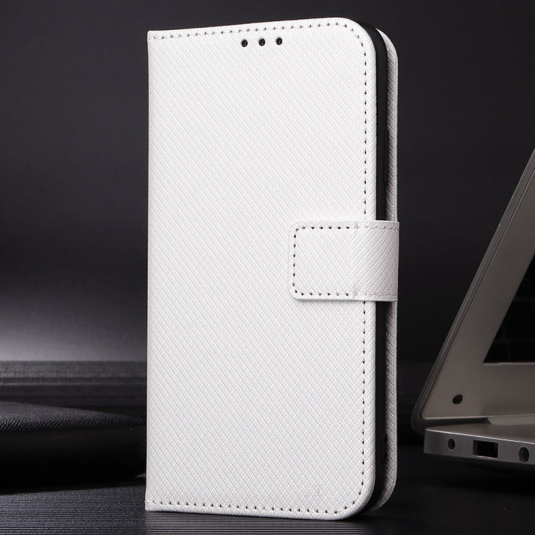 For Blackview A200 Pro Diamond Texture Leather Phone Case(White) - More Brand by buy2fix | Online Shopping UK | buy2fix