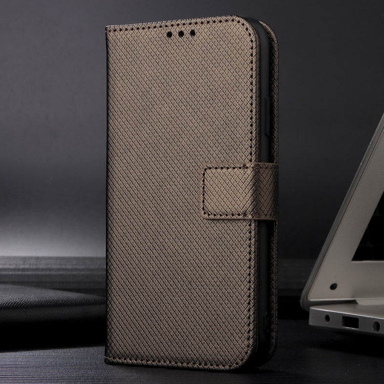 For Blackview A200 Pro Diamond Texture Leather Phone Case(Brown) - More Brand by buy2fix | Online Shopping UK | buy2fix