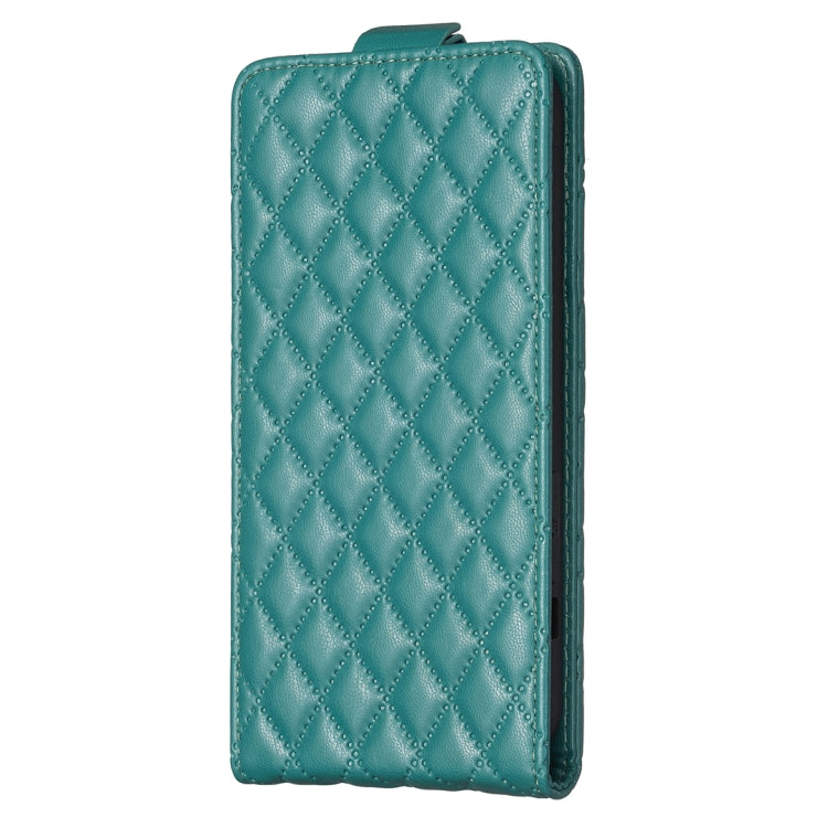 For iPhone 16 Pro Diamond Lattice Vertical Flip Leather Phone Case(Green) - iPhone 16 Pro Cases by buy2fix | Online Shopping UK | buy2fix