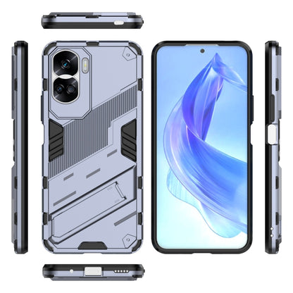 For Honor 90 Lite 5G Global Punk Armor 2 in 1 PC + TPU Phone Case with Holder(White) - Honor Cases by buy2fix | Online Shopping UK | buy2fix