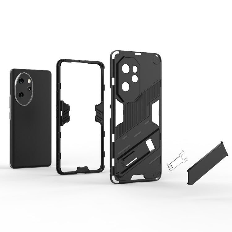 For Honor 100 Pro 5G Punk Armor 2 in 1 PC + TPU Phone Case with Holder(Green) - Honor Cases by buy2fix | Online Shopping UK | buy2fix