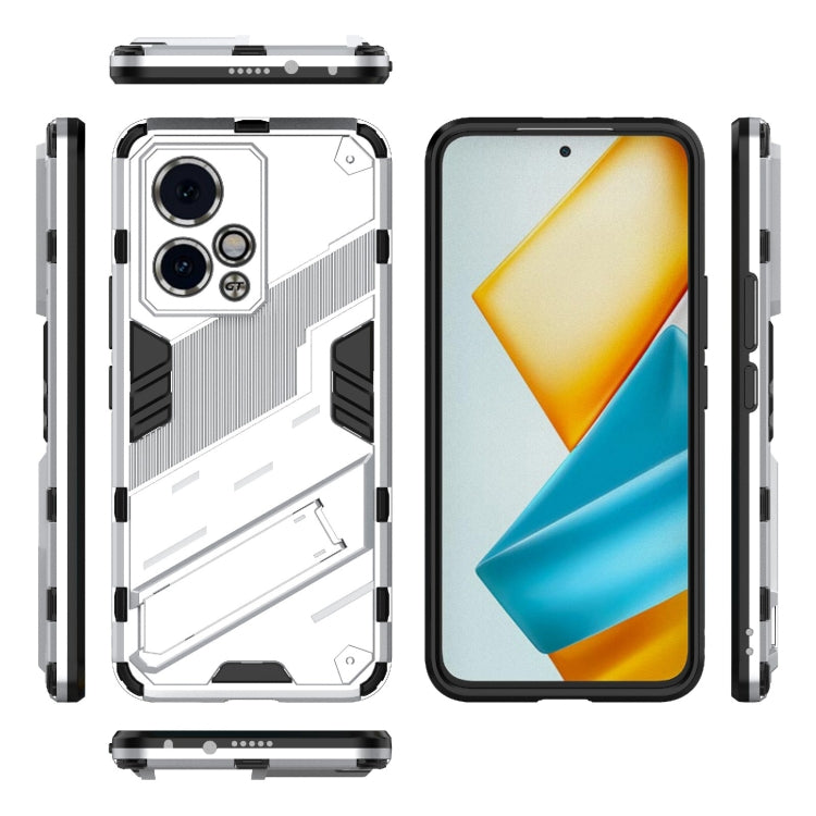 For Honor 90 GT 5G Punk Armor 2 in 1 PC + TPU Phone Case with Holder(White) - Honor Cases by buy2fix | Online Shopping UK | buy2fix