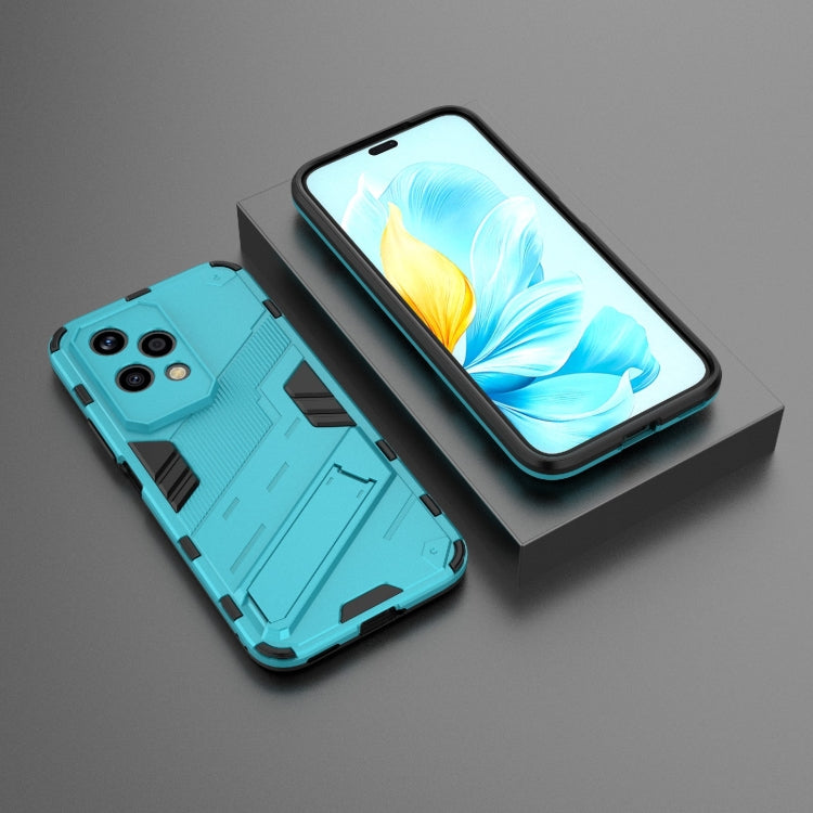 For Honor 200 Lite Global Punk Armor 2 in 1 PC + TPU Phone Case with Holder(Blue) - Honor Cases by buy2fix | Online Shopping UK | buy2fix