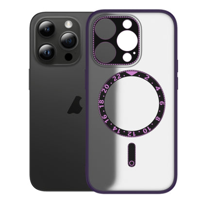 For iPhone 12 Pro Max Dial Plate Magsafe Phone Case(Purple) - iPhone 12 Pro Max Cases by buy2fix | Online Shopping UK | buy2fix