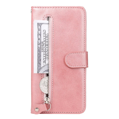 For Xiaomi Redmi Note13 Pro 4G Global/Poco M6 Pro 4G Fashion Calf Texture Zipper Leather Phone Case(Rose Gold) - Note 13 Pro Cases by buy2fix | Online Shopping UK | buy2fix