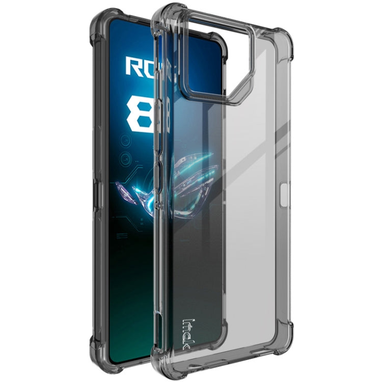 For Asus ROG Phone 8 / 8 Pro imak Shockproof Airbag TPU Phone Case(Transparent Black) - ASUS Cases by imak | Online Shopping UK | buy2fix