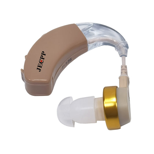 KAIXINWEI F-136 DC1.5V Earhook Hearing Aid Sound Amplifier(Khaki) - Hearing Aids by buy2fix | Online Shopping UK | buy2fix