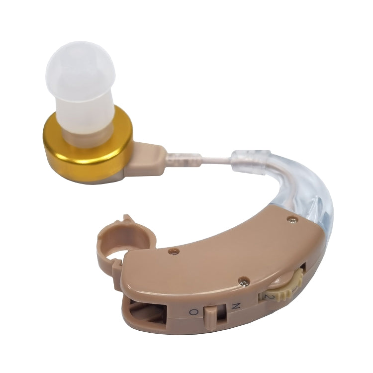KAIXINWEI F-136 DC1.5V Earhook Hearing Aid Sound Amplifier(Khaki) - Hearing Aids by buy2fix | Online Shopping UK | buy2fix