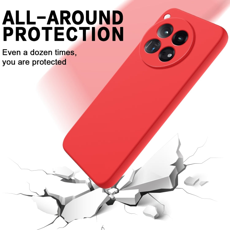 For OnePlus 12 Pure Color Liquid Silicone Shockproof Phone Case(Red) - OnePlus Cases by buy2fix | Online Shopping UK | buy2fix