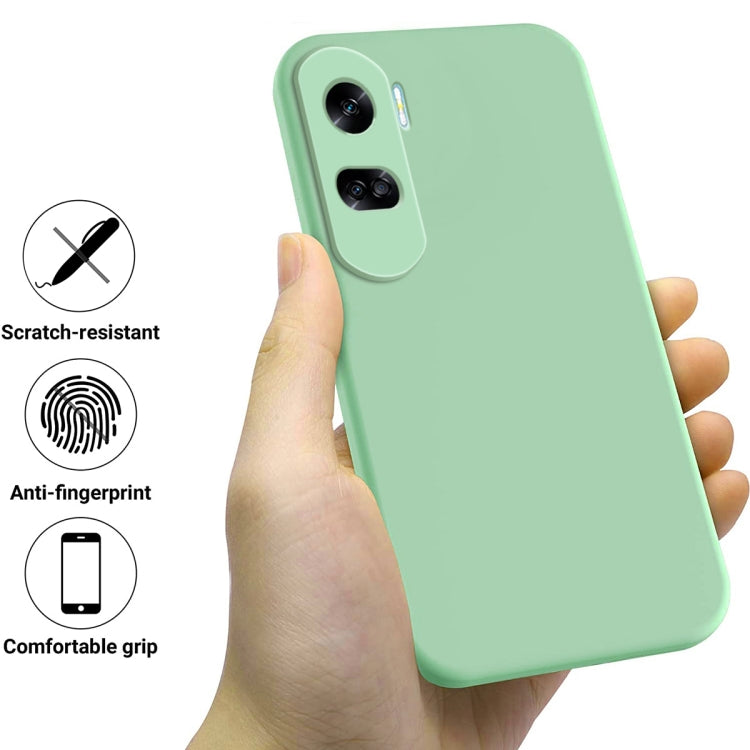 For Honor 90 Lite / X50i Pure Color Liquid Silicone Shockproof Phone Case(Green) - Honor Cases by buy2fix | Online Shopping UK | buy2fix