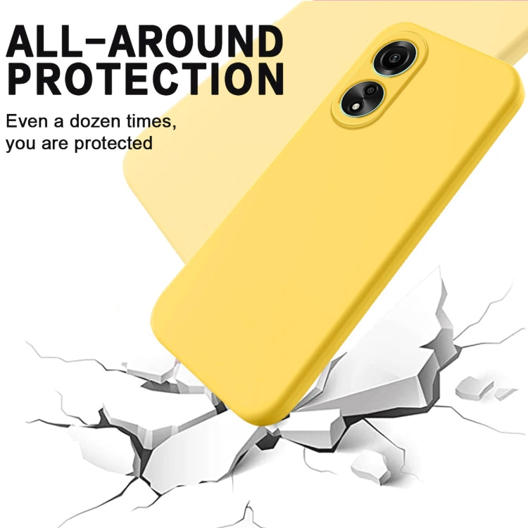 For Honor X5 Plus Pure Color Liquid Silicone Shockproof Phone Case(Yellow) - Honor Cases by buy2fix | Online Shopping UK | buy2fix