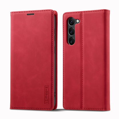 For Samsung Galaxy S24 5G LC.IMEEKE Strong Magnetism Microfiber Leather Phone Case(Red) - Galaxy S24 5G Cases by LC.IMEEKE | Online Shopping UK | buy2fix