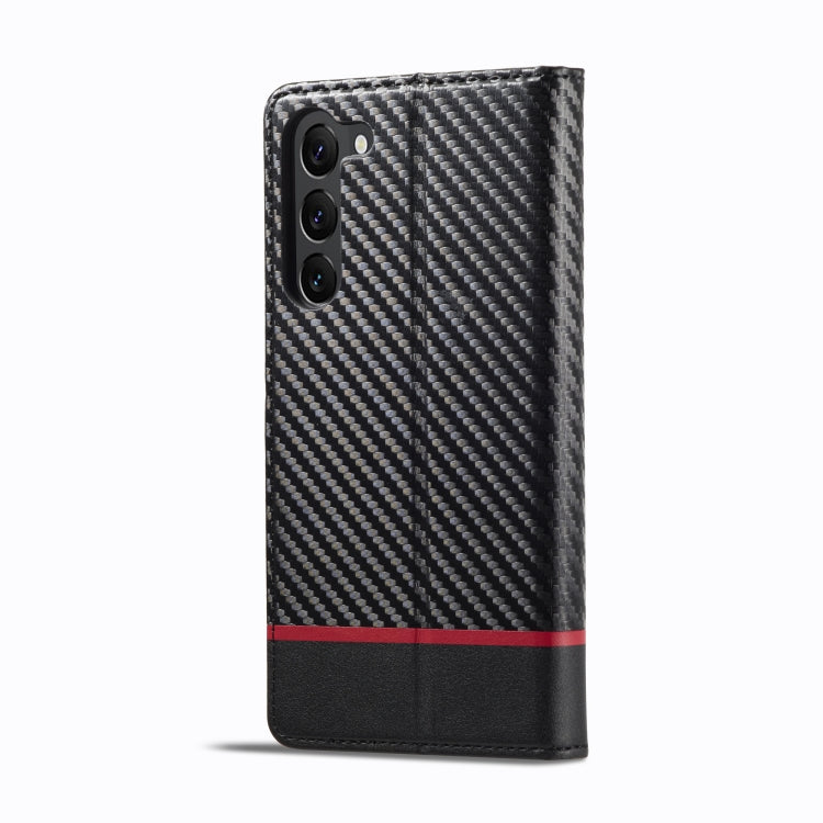 For Samsung Galaxy S24+ 5G LC.IMEEKE Carbon Fiber Leather Phone Case(Horizontal Black) - Galaxy S24+ 5G Cases by LC.IMEEKE | Online Shopping UK | buy2fix