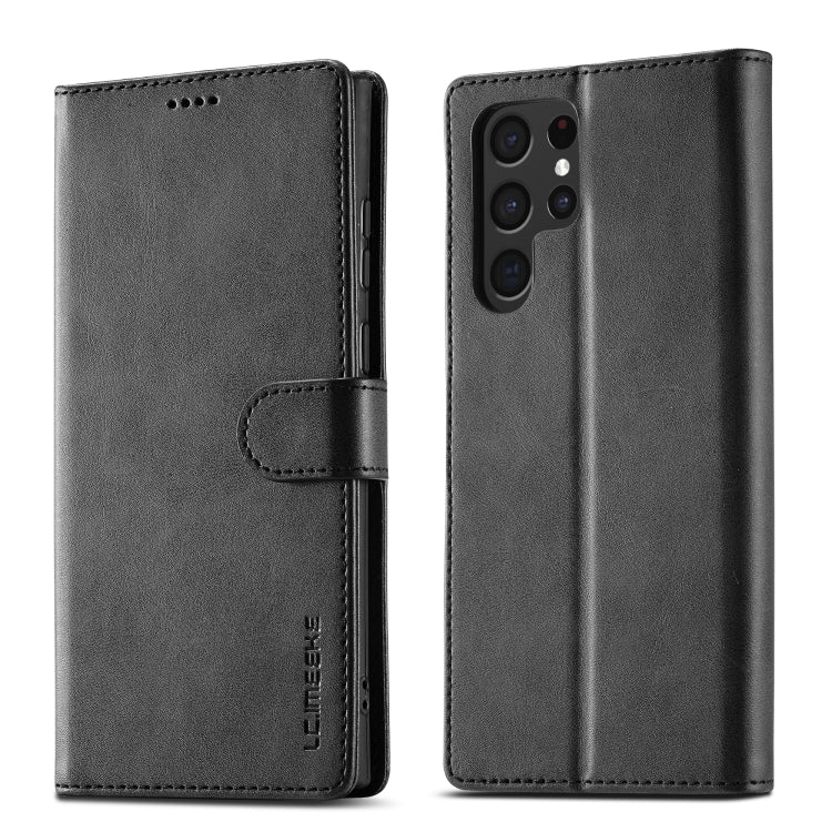 For Samsung Galaxy S24 Ultra 5G LC.IMEEKE Calf Texture Leather Phone Case(Black) - Galaxy S24 Ultra 5G Cases by LC.IMEEKE | Online Shopping UK | buy2fix
