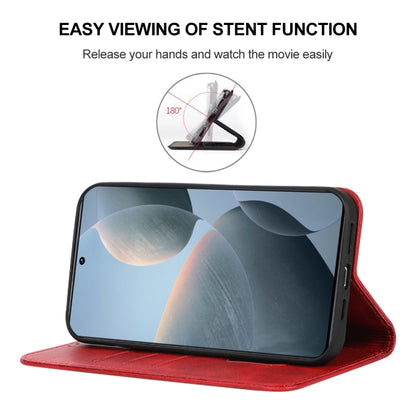 For Xiaomi Redmi K70E Magnetic Closure Leather Phone Case(Red) - K70E Cases by buy2fix | Online Shopping UK | buy2fix