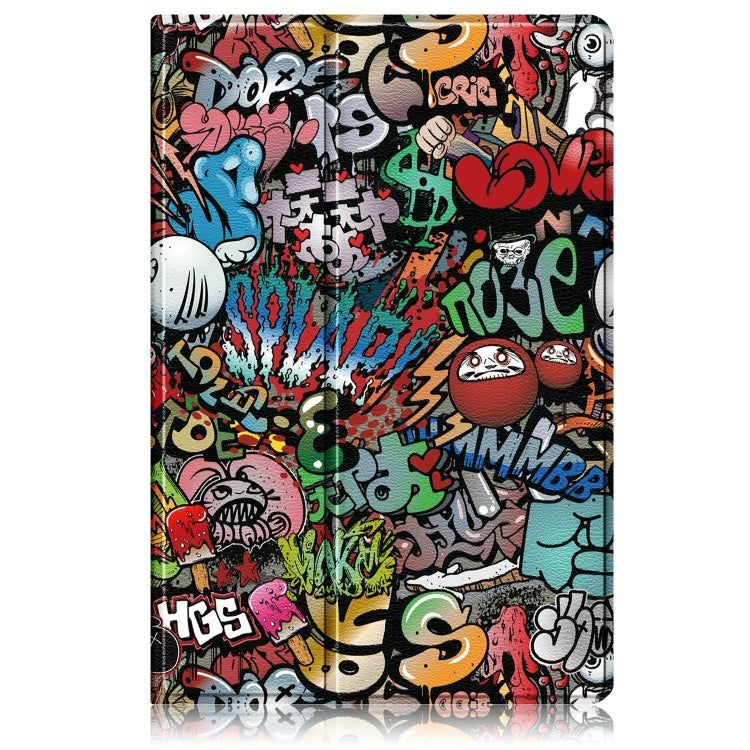 For Samsung Galaxy Tab S9 360 Rotation Stand Painted Smart Leather Tablet Case(Graffiti) - Galaxy Tab S9 Cases by buy2fix | Online Shopping UK | buy2fix