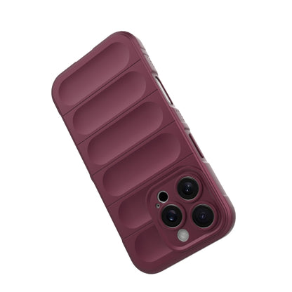 For iPhone 16 Pro Magic Shield TPU + Flannel Phone Case(Wine Red) - iPhone 16 Pro Cases by buy2fix | Online Shopping UK | buy2fix