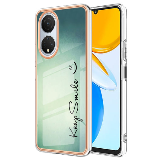 For Honor X7 Electroplating Marble Dual-side IMD Phone Case(Smile) - Honor Cases by buy2fix | Online Shopping UK | buy2fix