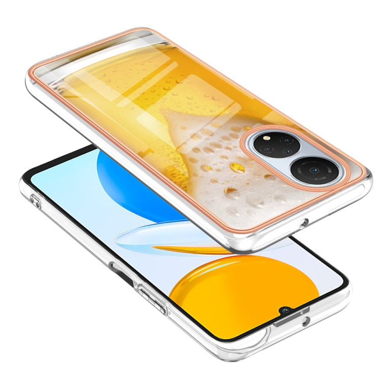 For Honor X7 Electroplating Marble Dual-side IMD Phone Case(Draft Beer) - Honor Cases by buy2fix | Online Shopping UK | buy2fix