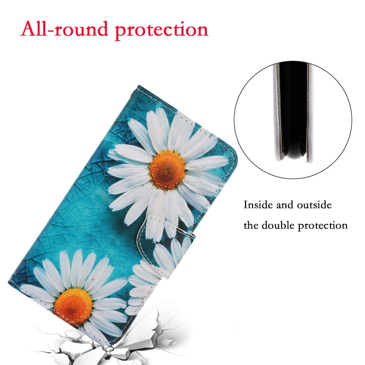 For iPhone 16 Pro Max 3D Colored Drawing Flip Leather Phone Case(Daisy) - iPhone 16 Pro Max Cases by buy2fix | Online Shopping UK | buy2fix