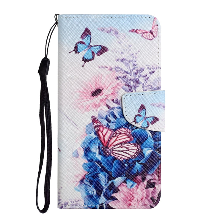 For iPhone 16 Pro Max 3D Colored Drawing Flip Leather Phone Case(Purple butterfly) - iPhone 16 Pro Max Cases by buy2fix | Online Shopping UK | buy2fix