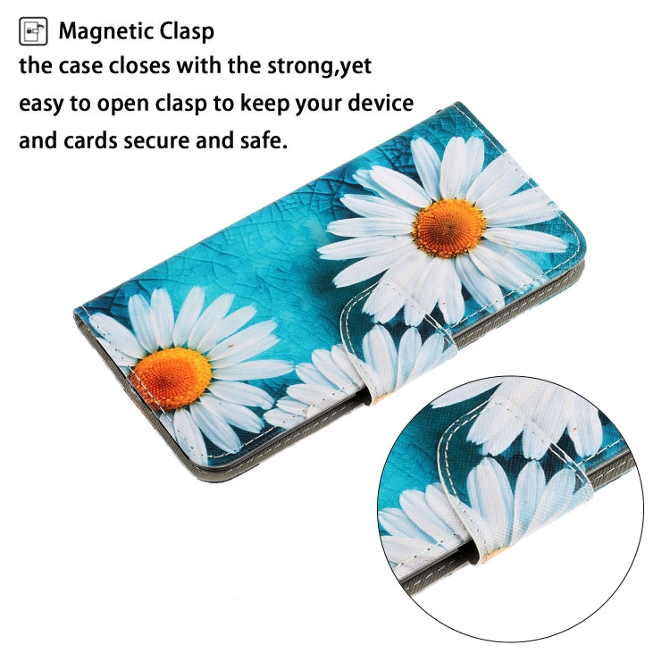 For iPhone 16 Pro 3D Colored Drawing Flip Leather Phone Case(Daisy) - iPhone 16 Pro Cases by buy2fix | Online Shopping UK | buy2fix