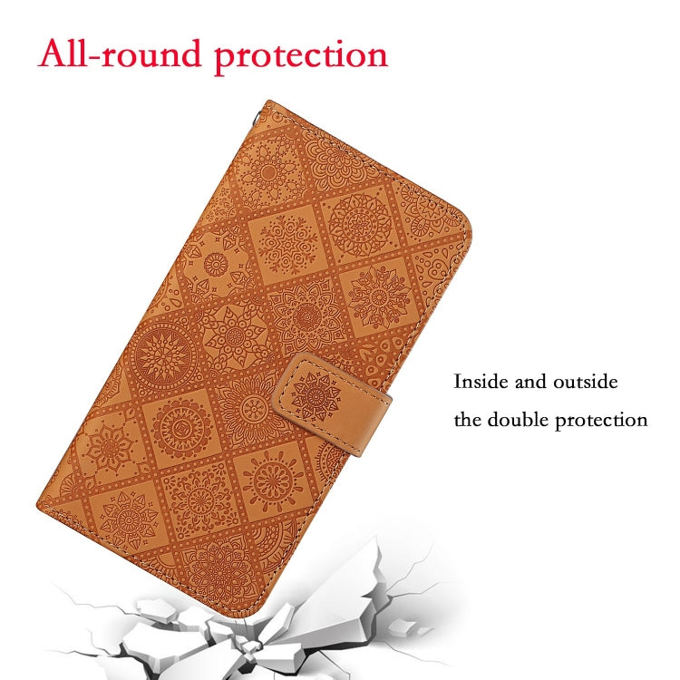 For iPhone 16 Pro Max Ethnic Style Embossed Pattern Leather Phone Case(Brown) - iPhone 16 Pro Max Cases by buy2fix | Online Shopping UK | buy2fix