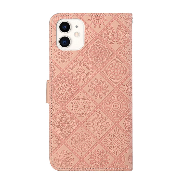 For iPhone 16 Pro Max Ethnic Style Embossed Pattern Leather Phone Case(Pink) - iPhone 16 Pro Max Cases by buy2fix | Online Shopping UK | buy2fix