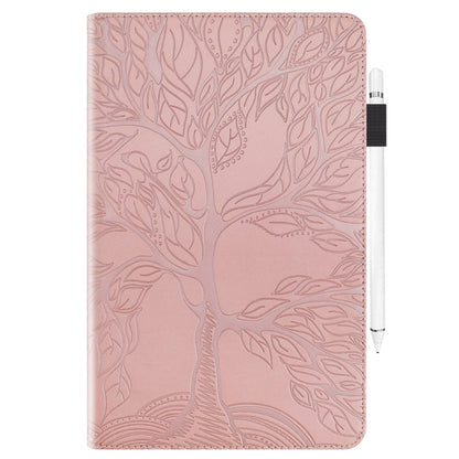 For Samsung Galaxy Tab S9+ Life Tree Series Horizontal Flip Leather Tablet Case(Rose Gold) - Galaxy Tab S9+ Cases by buy2fix | Online Shopping UK | buy2fix