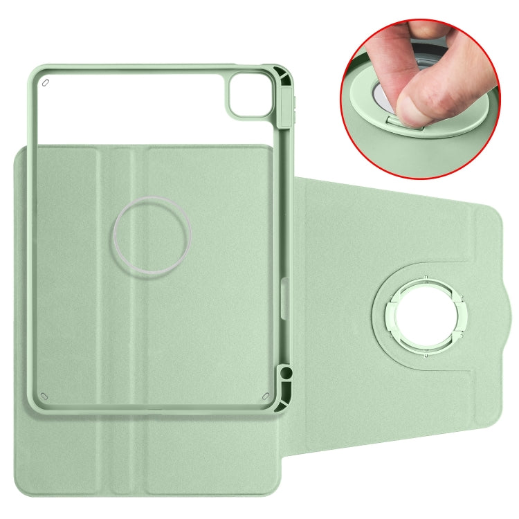 For iPad Pro 11 2024 Acrylic 360 Rotation Detachable Leather Tablet Case(Green) - iPad Pro 11 2024 Cases by buy2fix | Online Shopping UK | buy2fix