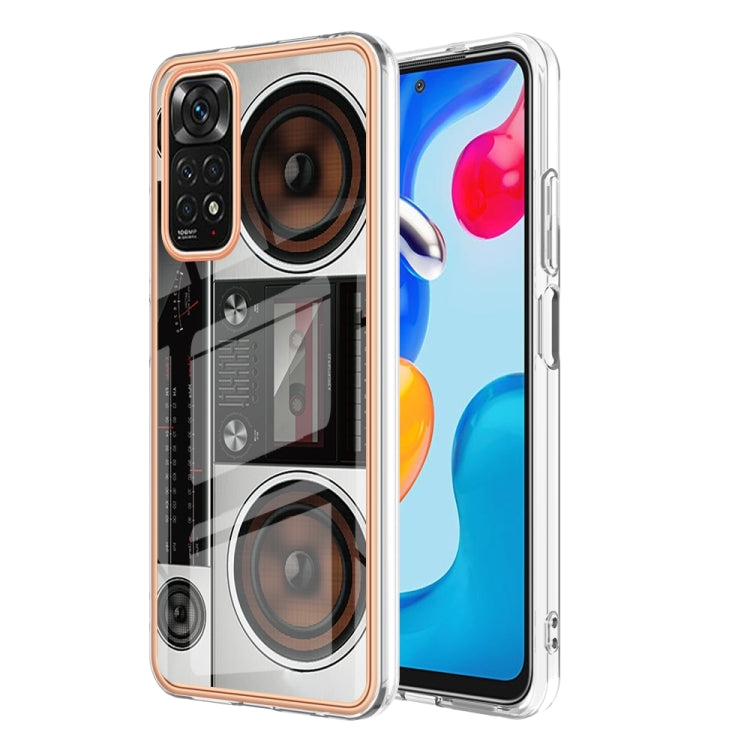 For Xiaomi Redmi Note 11s / Note 11 4G Electroplating Marble Dual-side IMD Phone Case(Retro Radio) - Xiaomi Cases by buy2fix | Online Shopping UK | buy2fix