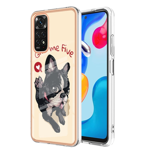 For Xiaomi Redmi Note 11s / Note 11 4G Electroplating Marble Dual-side IMD Phone Case(Lucky Dog) - Xiaomi Cases by buy2fix | Online Shopping UK | buy2fix