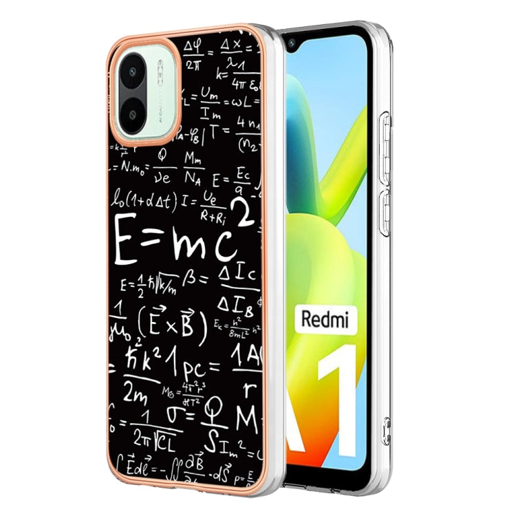 For Xiaomi Redmi A1 Electroplating Marble Dual-side IMD Phone Case(Equation) - Xiaomi Cases by buy2fix | Online Shopping UK | buy2fix