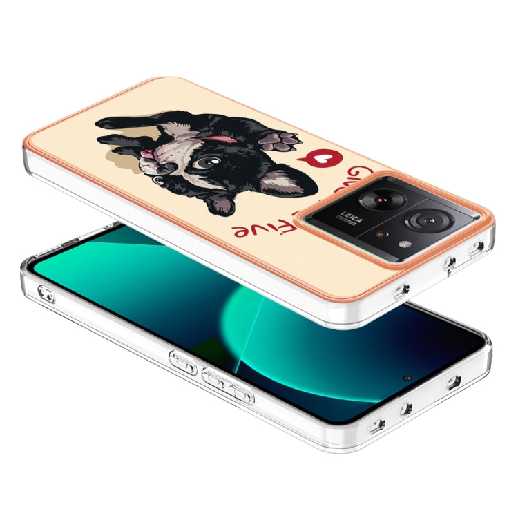 For Xiaomi 13T/13T Pro Electroplating Marble Dual-side IMD Phone Case(Lucky Dog) - Xiaomi Cases by buy2fix | Online Shopping UK | buy2fix