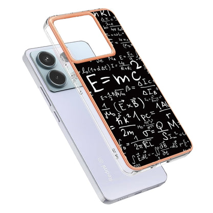 For Xiaomi Redmi Note 13 Pro 5G Global Electroplating Marble Dual-side IMD Phone Case(Equation) - Note 13 Pro Cases by buy2fix | Online Shopping UK | buy2fix