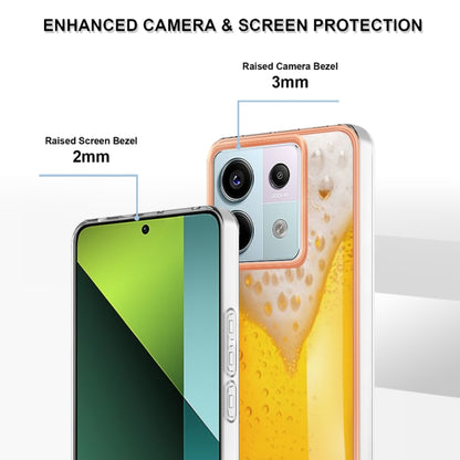 For Xiaomi Redmi Note 13 Pro 5G Global Electroplating Marble Dual-side IMD Phone Case(Draft Beer) - Note 13 Pro Cases by buy2fix | Online Shopping UK | buy2fix