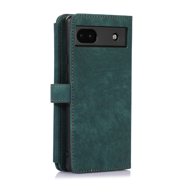 For Google Pixel 6a Dream 9-Card Wallet Zipper Bag Leather Phone Case(Green) - Google Cases by buy2fix | Online Shopping UK | buy2fix