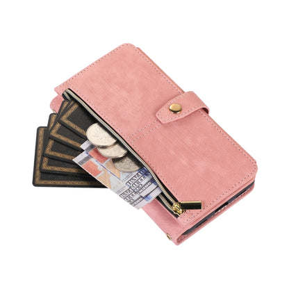 For Google Pixel 6a Dream 9-Card Wallet Zipper Bag Leather Phone Case(Pink) - Google Cases by buy2fix | Online Shopping UK | buy2fix