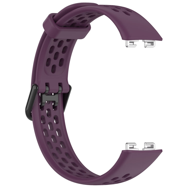 For Huawei Band 8 Solid Color Breathable Silicone Watch Band(Purple) - Watch Bands by buy2fix | Online Shopping UK | buy2fix