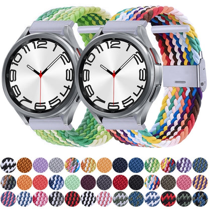 For Samsung Galaxy Watch 6 / 6 Classic Nylon Braided Metal Buckle Watch Band(Rainbow) - Watch Bands by buy2fix | Online Shopping UK | buy2fix