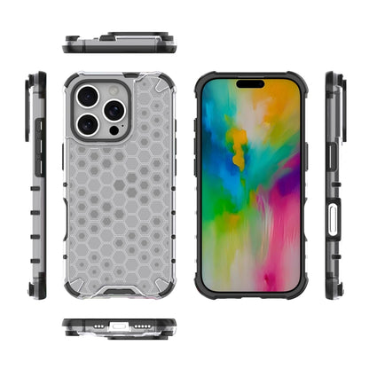 For iPhone 16 Pro Max Honeycomb Shockproof Phone Case(White) - iPhone 16 Pro Max Cases by buy2fix | Online Shopping UK | buy2fix