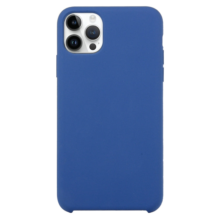 For iPhone 16 Pro Solid Silicone Phone Case(Blue) - iPhone 16 Pro Cases by buy2fix | Online Shopping UK | buy2fix