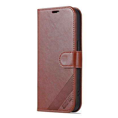 For iPhone 15 Pro Max AZNS Sheepskin Texture Flip Leather Phone Case(Brown) - iPhone 15 Pro Max Cases by AZNS | Online Shopping UK | buy2fix