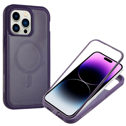 For iPhone 14 Pro Max Defender Series XT MagSafe Magnetic PC + TPU Shockproof Phone Case(Dark Purple) - iPhone 14 Pro Max Cases by buy2fix | Online Shopping UK | buy2fix